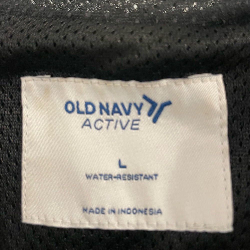 Old Navy Active Black Water-Resistant Jacket with Hood - Picture 2 of 3